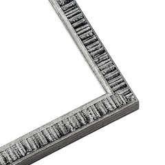 11×22 Frame Silver Grey Distressed Solid Wood Picture Frame | 0.75 Inch Moulding