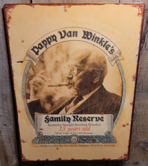 Vintage Pappy Van Winkle Bourbon Whiskey Reproduction Ad Metal Sign