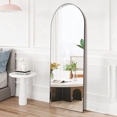 59″ Full-length Mirror Floor Mirror Large Wall Bedroom Mirror Stand Alloy Frame