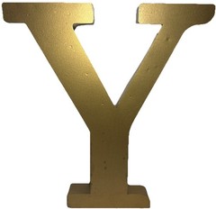 Yellow Metal Wall Hanging Letter “Y” 9.25″ x 10”—NEW—SHIPS IN 24 HOURS—