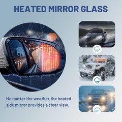 Driver Left Side Mirror Glass – Compatible with Jeep Vehicles – Compass 2017-…