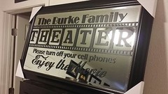Cinema Theatre customized sign home movie theater vinyl wall decor mural decal