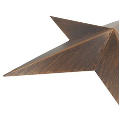 Metal Barn Star Wall Decor Rustic Western Brushed Copper Finish 16.5 inch