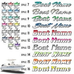 Boat Name Decal 4×24″ / Custom Hull Graphic / Premium Marine Vinyl Lettering GR