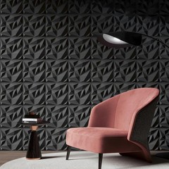 Art3d 20 Pack Decorative 3D Wall Panels for Interior 11.8″x11.8″, Frost Black