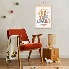 Christian Wall Decor, Be the Light Matthew 5:14 Inspirational Wall Art Poster, C