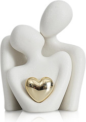 Romantic Couple Statue Abstract Hugging Figure Sculpture Wedding Anniversary Gif