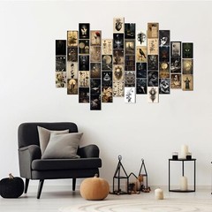 TWNSLLA Moody Dark Academia Decor Wall Art for Home,50pcs Dark Academia Aesth…