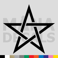 Pentagram Vinyl Die Cut Decal Sticker – Wican Wicca Pagan Tarot Nature Pentacle