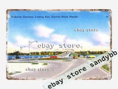 1930-45 Seabreeze Causeway, Daytona Beach, Florida tin sign apartment decorating