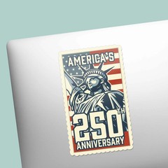 America’s 250th Anniversary Stamp Sticker – Cool Patriotic USA Decal