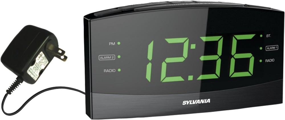 Unknown PCR1989BT 1.8″ Jumbo Digit Clock W/ AM/FM Radio Bluetooth & Dual