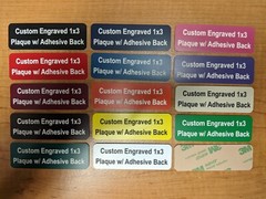 Custom Engraved 1×3 Plaque / Plate Sign Tag Shadow Box Gift Trophy ANY COLOR