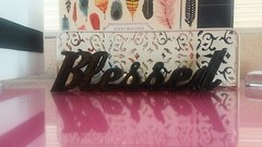 Blessed Sign Shelf Sitter Desktop Dorm Decor Wall Hanging Decor Word Art