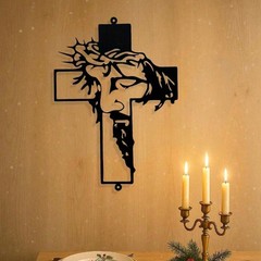 11.8″ Rustic Metal Cross Wall Art Farmhouse Vintage Indoor Outdoor Decor Gift