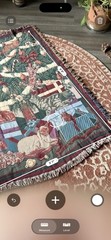 GOODWIN WEAVERS BLANKET TAPESTRY THROW CATS IN CHRISTMAS TREE VINTAGE 68×50