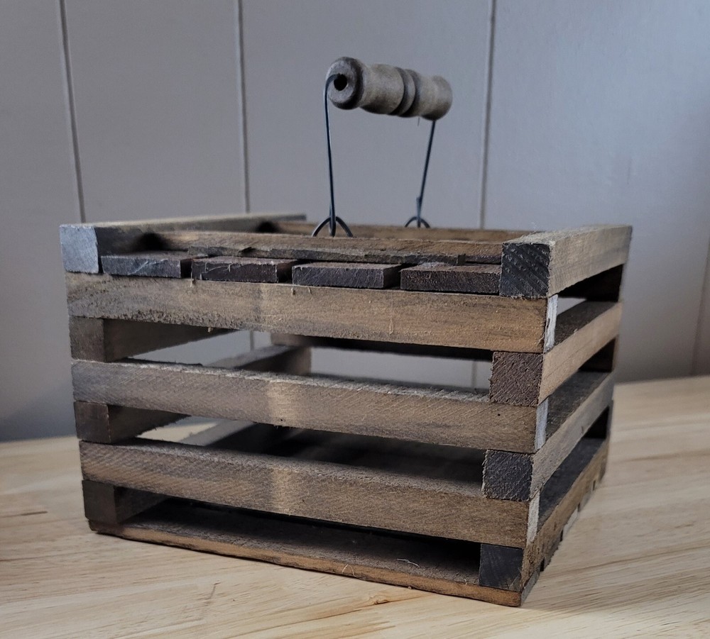 7.5″x5″ WOOD SQUARE CRATE BOX 2 Piece With Lid Craft-Decor-Gifts