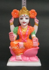 Marble Maa Lakshmi ji Statue for Spiritual Decor 9″ Indian Marble Goddess Figure