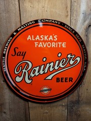 Vintage Rainier Beer Ad Reproduction Metal Sign FREE SHIPPING