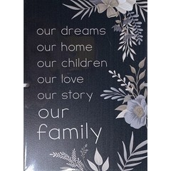 P Graham Dunn «Our Family» Story Board Linkable Stand-Up Frame Decor New