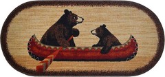 Cozy Cabin CC10449 Bear Canoe Rug 20″x44″ Brown 1’8″ x 3’8″ (Oval)