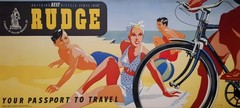 16546.Wall Decor Poster.Interior Art.Rudge Bicycle Britains Best Ad Beach Scene