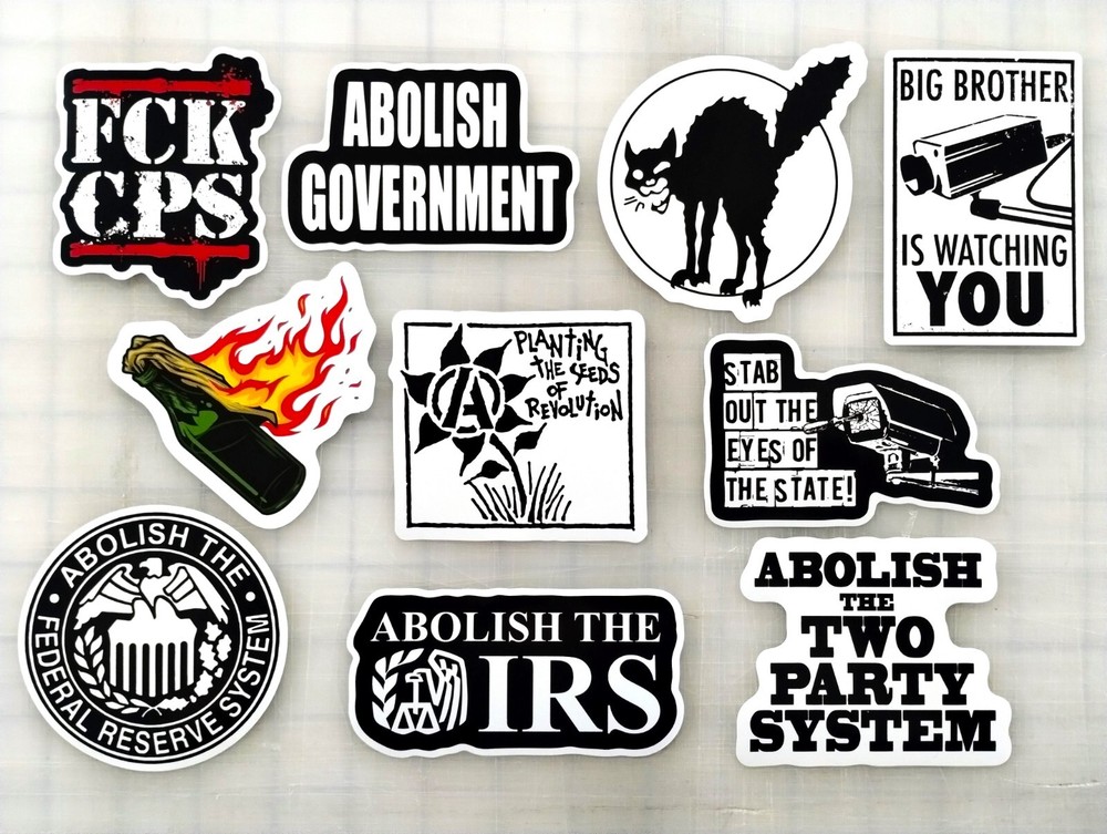 Anarchist Political Sticker Pack SET 1 anarchy anarchism women’s rights human