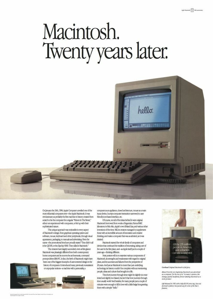 APPLE COMPUTERS POSTER VINTAGE RETRO SILICON VALLEY E (20×30)
