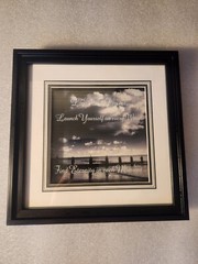 Framed Inspirational Quote 8×8 Live in the Present, Launch Yourself on every…