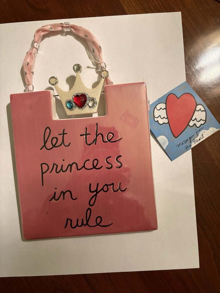 “Let The Princess Rule” Ceramic Wall Hanging by Sandra Magsamen