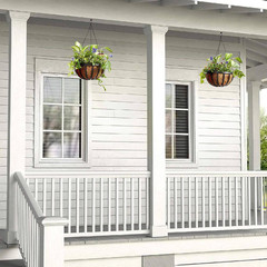 Solstice 20 In. Black Metal Coconut Hanging Basket