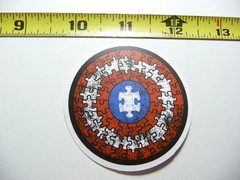 AUTISM SUPPORT SMALL STICKER DECAL SUPERHERO SUPER HERO SHIELD AWARENESS