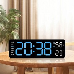 LED Digital Large Display Wall Desk Alarm Clock With Calendar Temperature Date