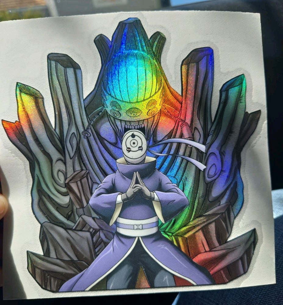 6″ Spotholographic Weatherproof Sticker Obito Madara