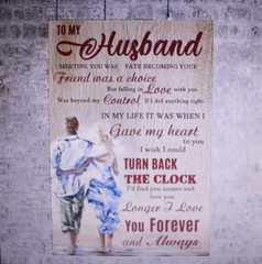 Love Words For Husbands Canvas Print Gift Decor 17 1/2″ X 11 3/4″ Unframed NIP