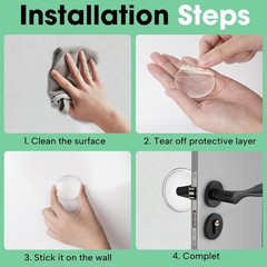 6pcs-12pcs Door Stoppers for Wall, Door Knob Wall Protector 2″, Self Adhesive US