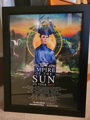 Original Empire of the Sun 2017 U.S. Concert Tour Poster in a black wooden frame
