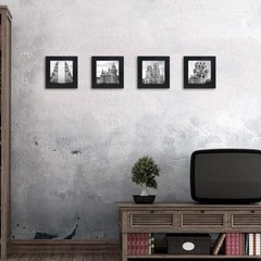 Picture Frames 4×4 Black Nature Solid Wood 2 Pack for Wall Mount and Tabletop…