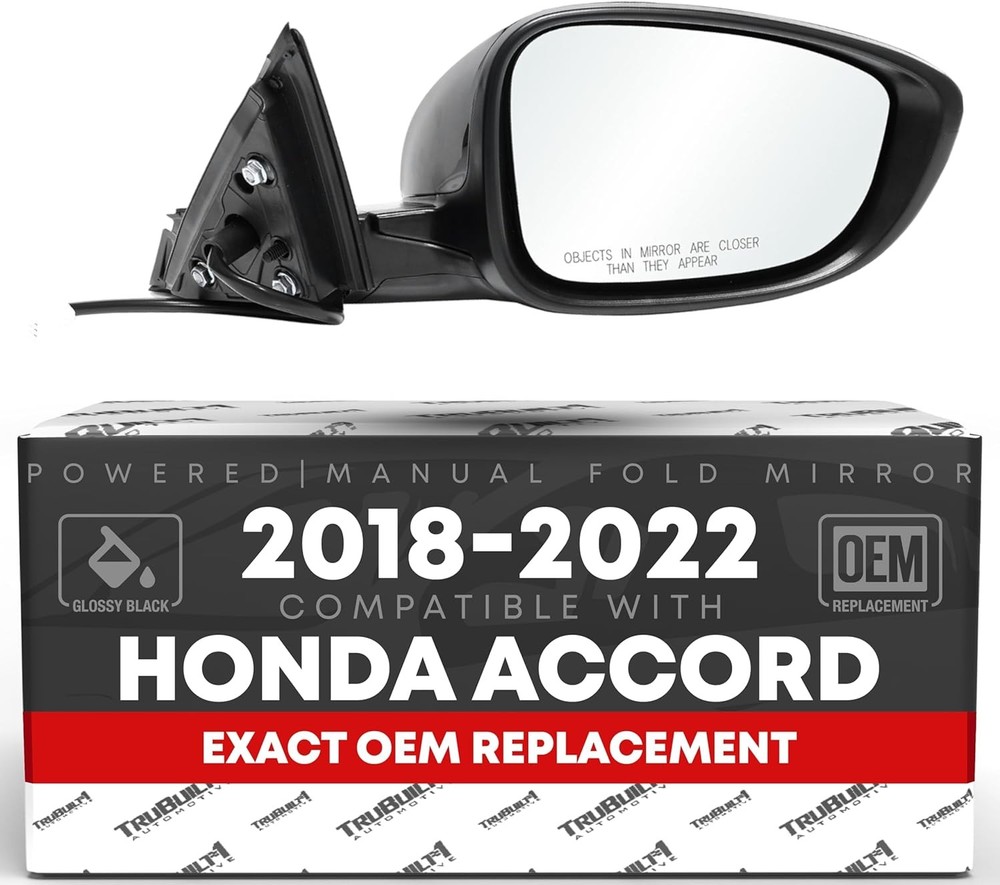 Passenger Side Mirror Replacement – Compatible with 2018-2022 Honda Accord – Pow
