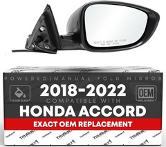 Passenger Side Mirror Replacement – Compatible with 2018-2022 Honda Accord – Pow