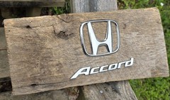 Honda Badge Accord Mounted On Oak Barnwood Sign Garage Art Wall Decor Made USA