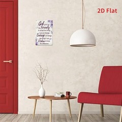 2D Flat Metal Sign, God Grant Me Serenity Pattern, 7.87×11.8 Inches