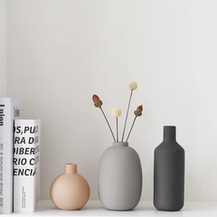 Smiletag Ceramic Modern Farmhouse Vase, Neutral Small for Table, Living Room,