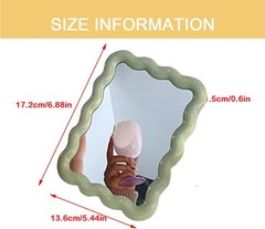 Table Makeup Mirrors Wavy Irregular Mirror Cloud for Desk Tabletop Vanity Mirror