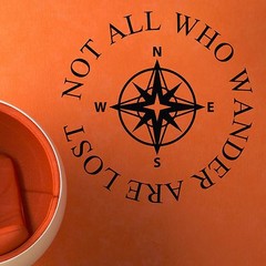 Not All Who Wander Are Lost -Wall Vinyl Decal Sticker Travel Camper Decal Bumper