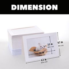 50 Count Photo Frame Cards with Envelopes 4X6 Paper Picture Frame Notecards Phot