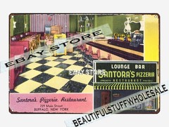 1930-45 Santora’s Pizzeria Restaurant. 729 Main Street, Buffalo, New York tin si