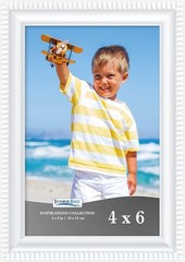 4×6 White Picture Frame with Easel Back for Vertical or Horizontal Display
