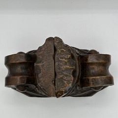 Classical Scroll Leaf Greek Roman Book Ends Resin 7 Inch Tall Dark Brown
