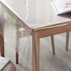 Clear Plastic 100% Waterproof Tablecloth – 60 x 84 Inch – Vinyl PVC Rectangle